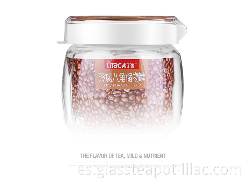 Muestra GRATIS de lila 900ml / 1500ml contenedor de galletas vacío contenedor de cereal / miel / boticario / frascos de vidrio con tapa